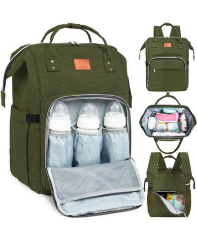 KeaBabies Original Diaper Bag Backpack, Multi-Functional Baby Diaper Bags with Changing Pad