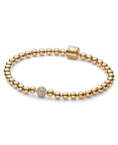 Браслет Pandora Cubic Zirconia 14K Gold-Plated Beads Pave