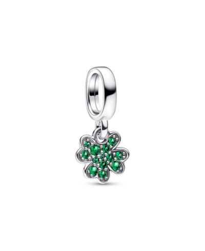 Pandora KATSEYE X Pandora® Кристальный подвесной шарм клевер из четырех листков