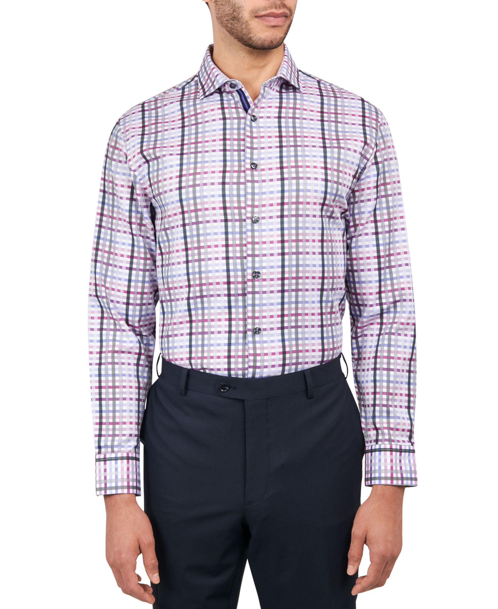 Рубашка Michelsons of London Men's Regular-Fit Dobby Plaid