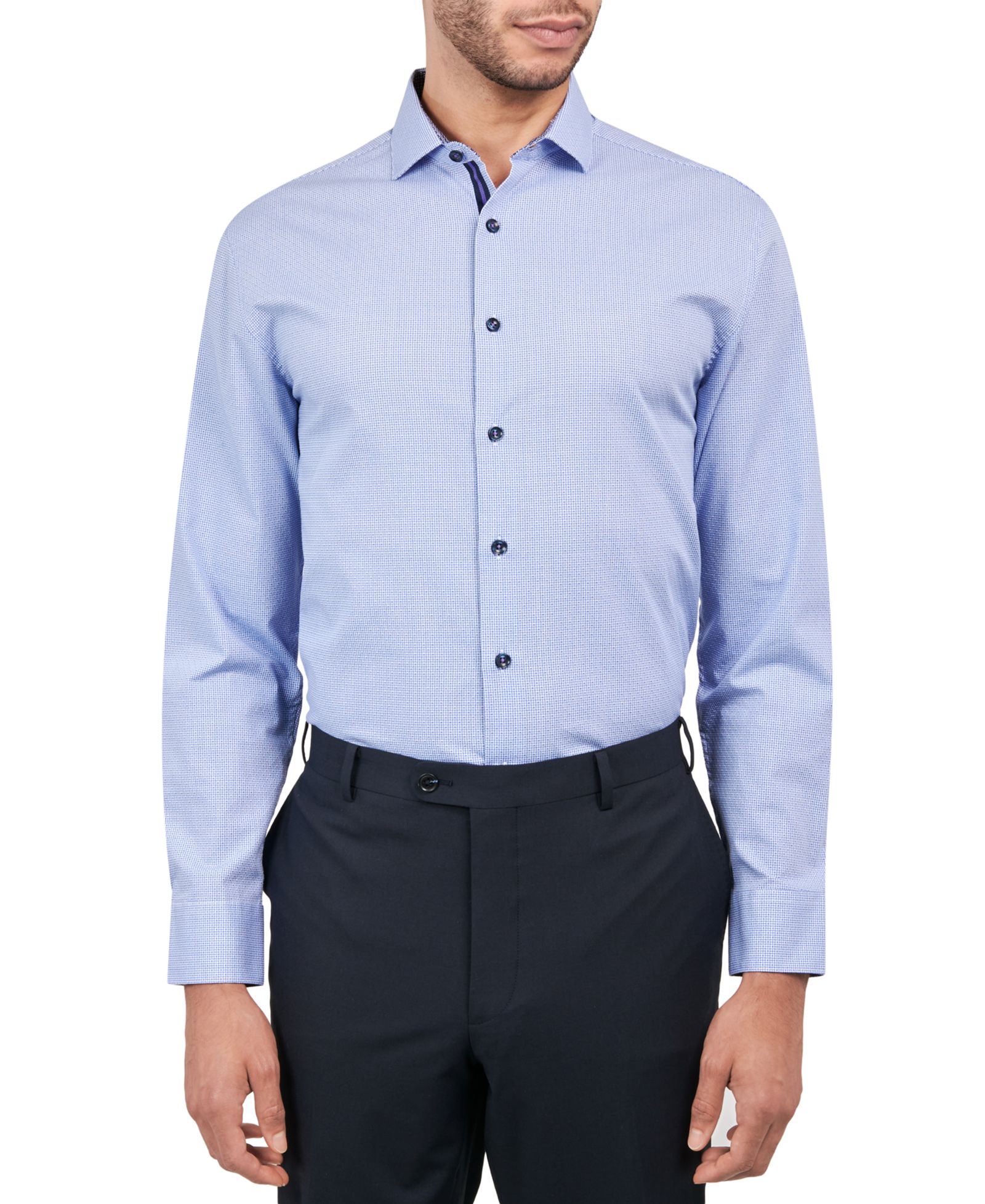 Michelsons of London Мужская рубашка Regular-Fit Gingham Dot