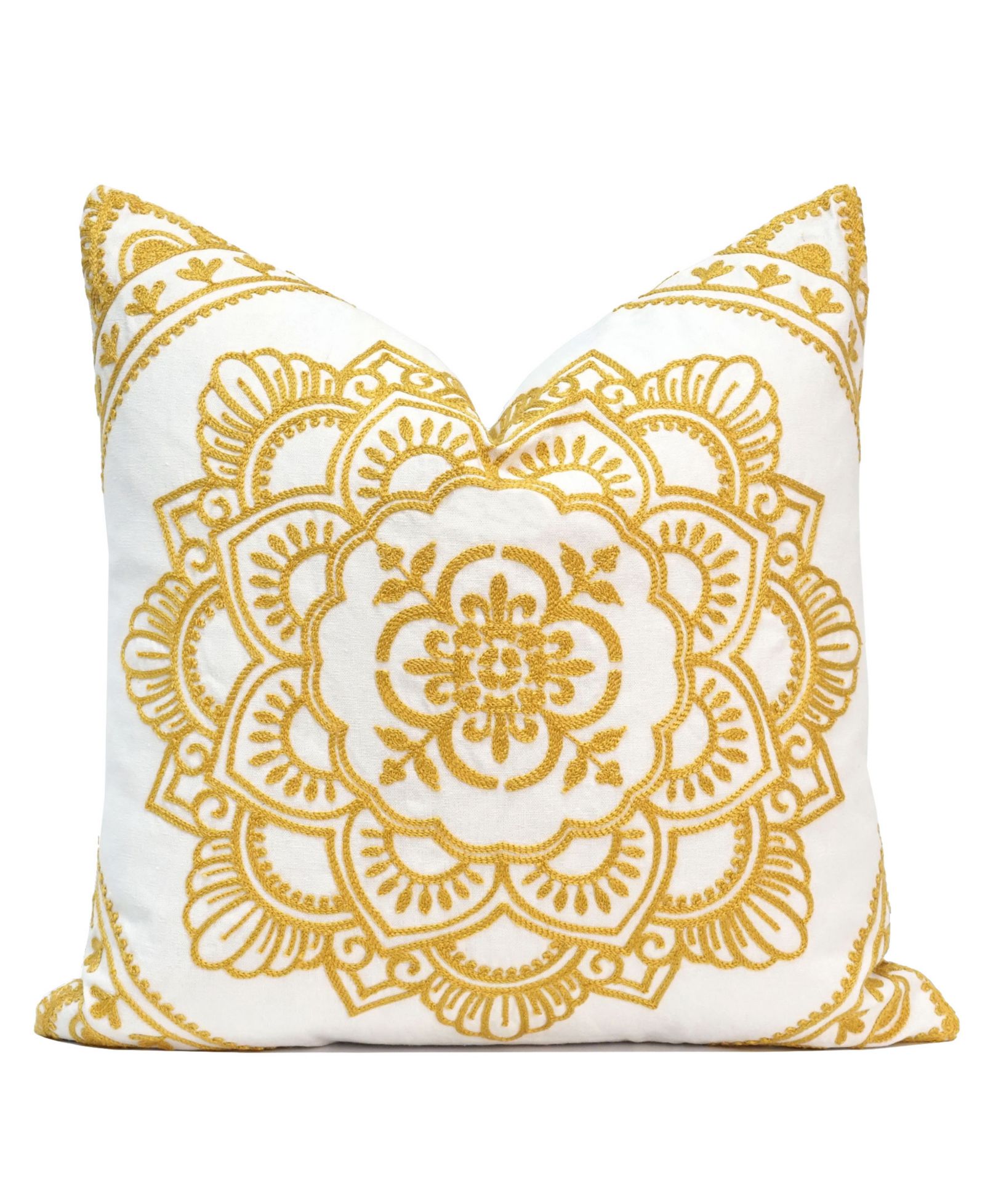 Millihome Padma Embroidery Decorative Pillow, 20" x 20"