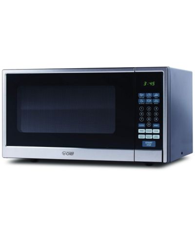 COMMERCIAL CHEF Stainless Steel 1.1 Cu Ft Microwave with 10 Power Levels