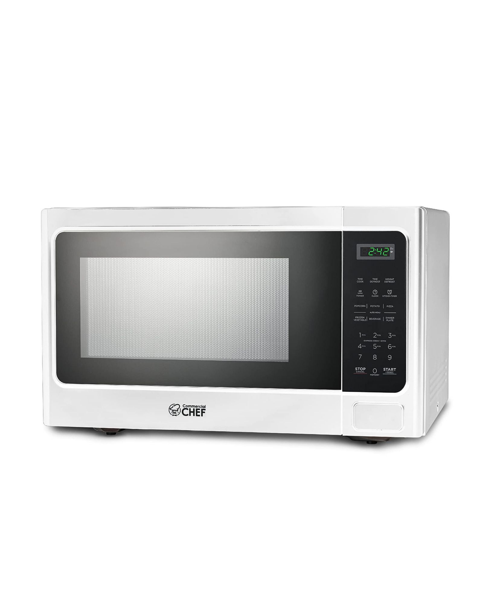 Commercial Chef 1.3 Cu. Ft. Countertop Microwave Oven, CHM13MW6, White