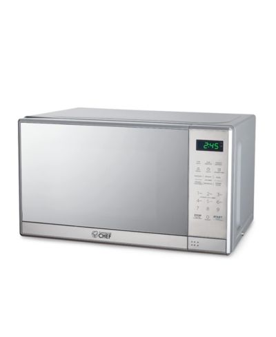 COMMERCIAL CHEF Countertop 0.7 Cu. Ft. 700W, Stainless Steel Microwave Oven