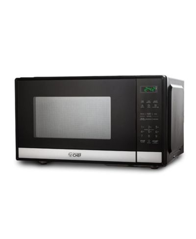 COMMERCIAL CHEF Countertop Microwave Oven 0.9 Cu. Ft. 900W, Stainless Steel.