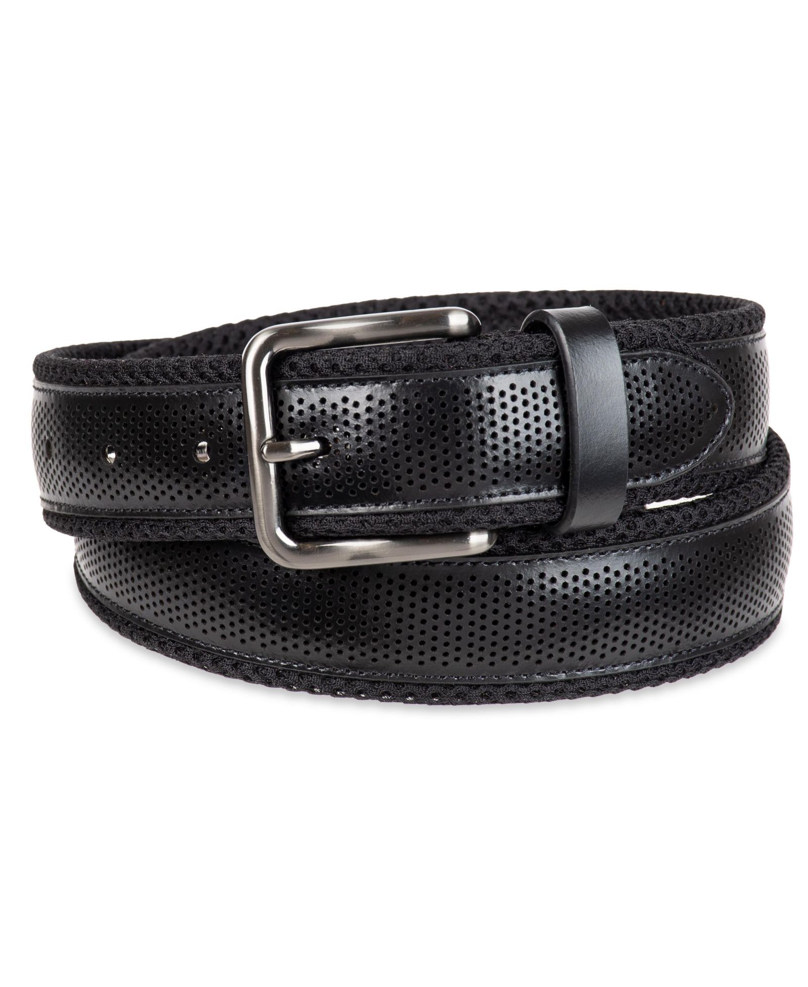 Tommy Bahama Men's Neoprene with Perforated Leather Overlay Casual Belt