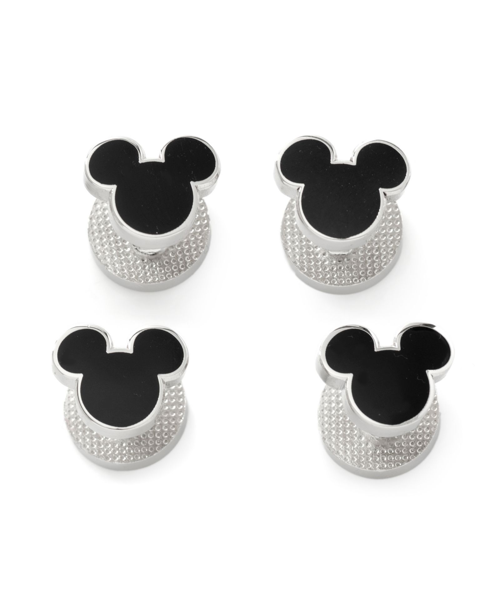 Disney Men's Mickey Mouse Silhouette Studs Set, Pack of 4