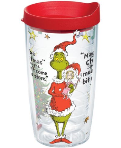 Tervis Dr. Seuss Grinch праздничный стакан с цитатой 16oz двухслойный изоляционный