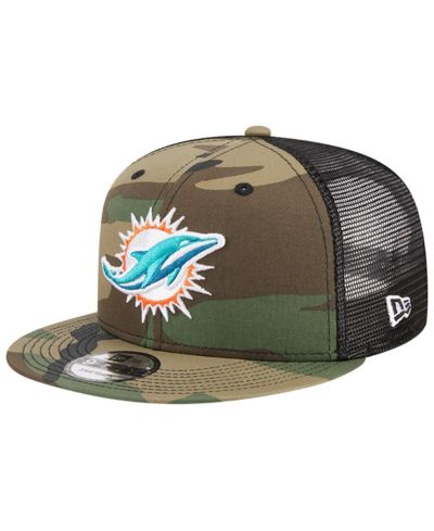 Мужская кепка New Era Camo Miami Dolphins Main Trucker 9FIFTY Snapback