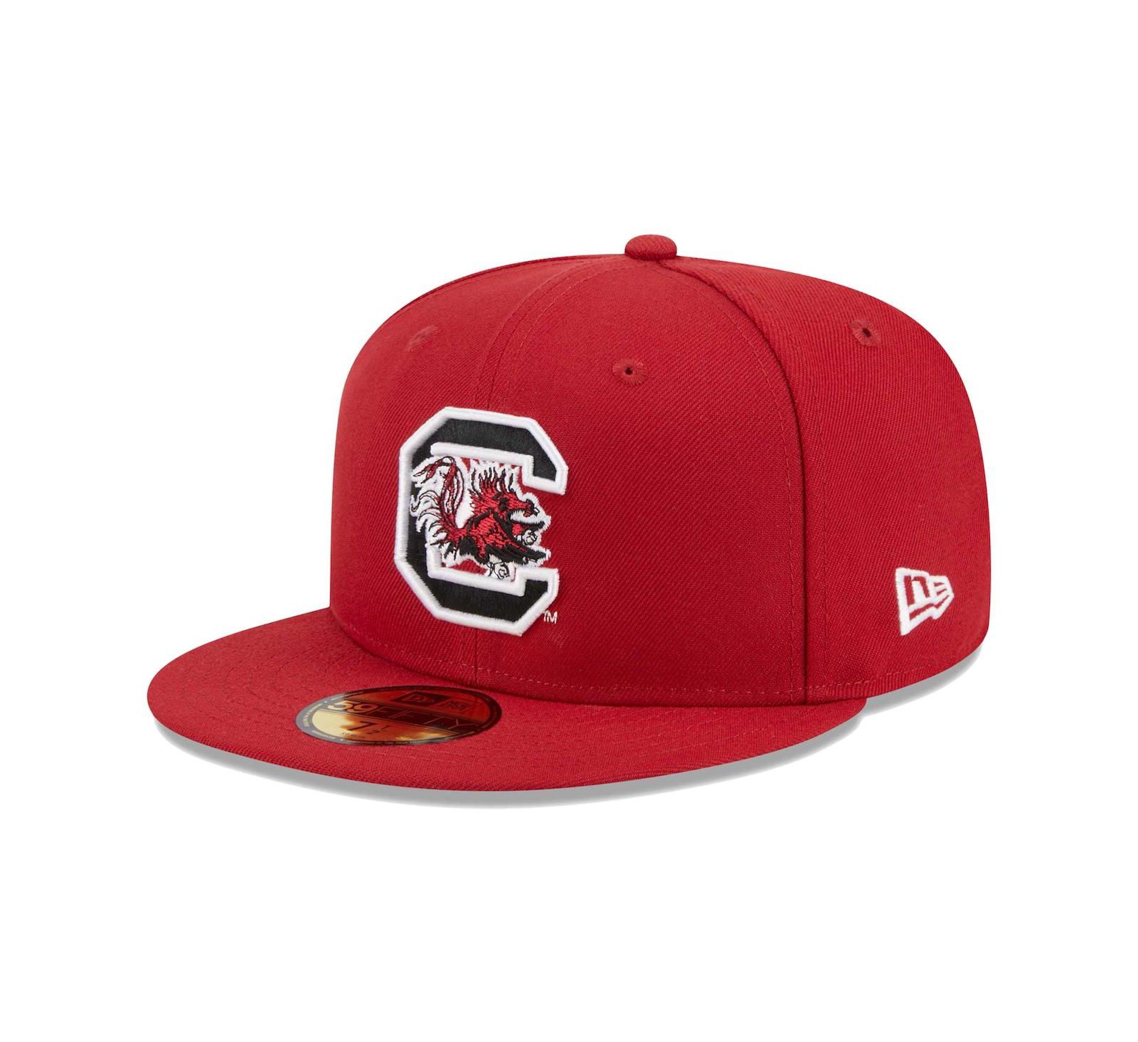 Men's New Era Garnet South Carolina Gamecocks Evergreen 59FIFTY Fitted Hat