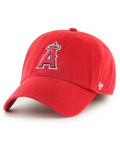 Мужская кепка '47 Brand Red Los Angeles Angels Franchise Logo Fitted Hat