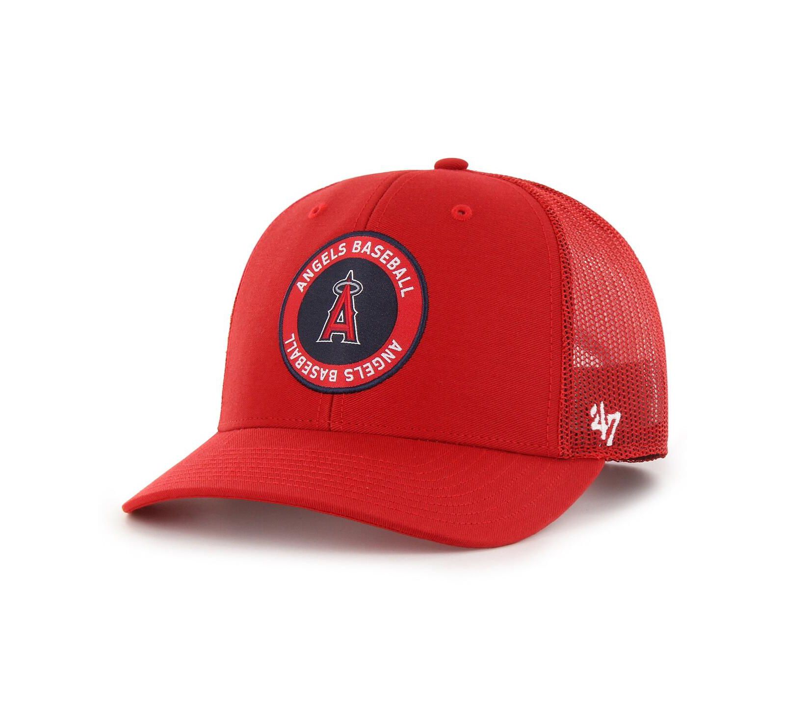 Мужская регулируемая кепка-тракер '47 Brand Red Los Angeles Angels Unveil Trucker Hat