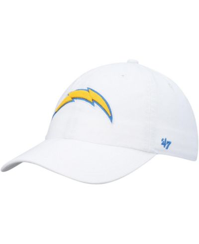Men's '47 Brand White Los Angeles Chargers Clean Up Adjustable Hat