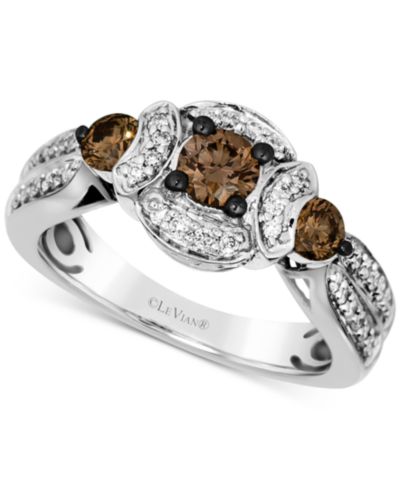 Кольцо Le Vian® Chocolate Diamond & Nude Diamond в 14k White Gold