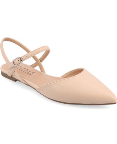 Journee Collection Women's Martine Strappy Pointed Toe Flats