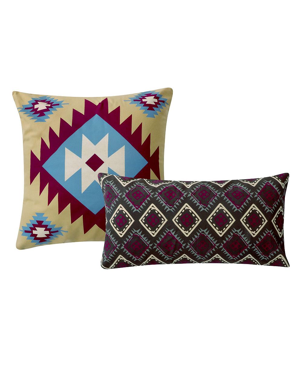 Набор декоративных подушек Greenland Home Fashions с мотивом Southwest Native, 12" x 24" и 18" x 18"
