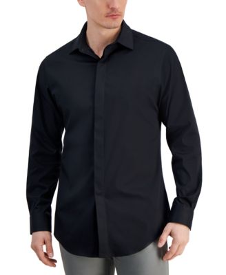 Мужская рубашка Alfani Slim Fit Covered Placket Tuxedo Shirt