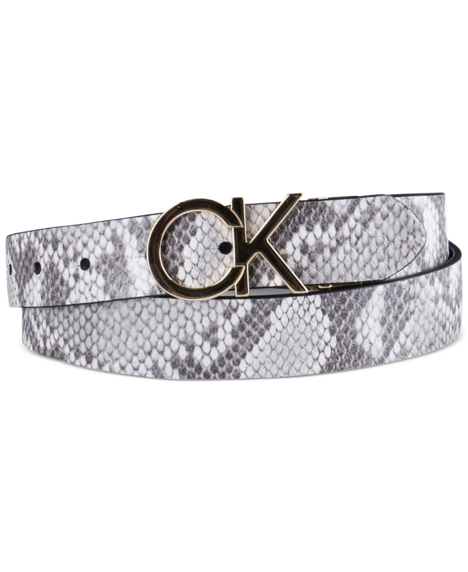 Женский реверсивный ремень Calvin Klein с монограммой и пряжкой