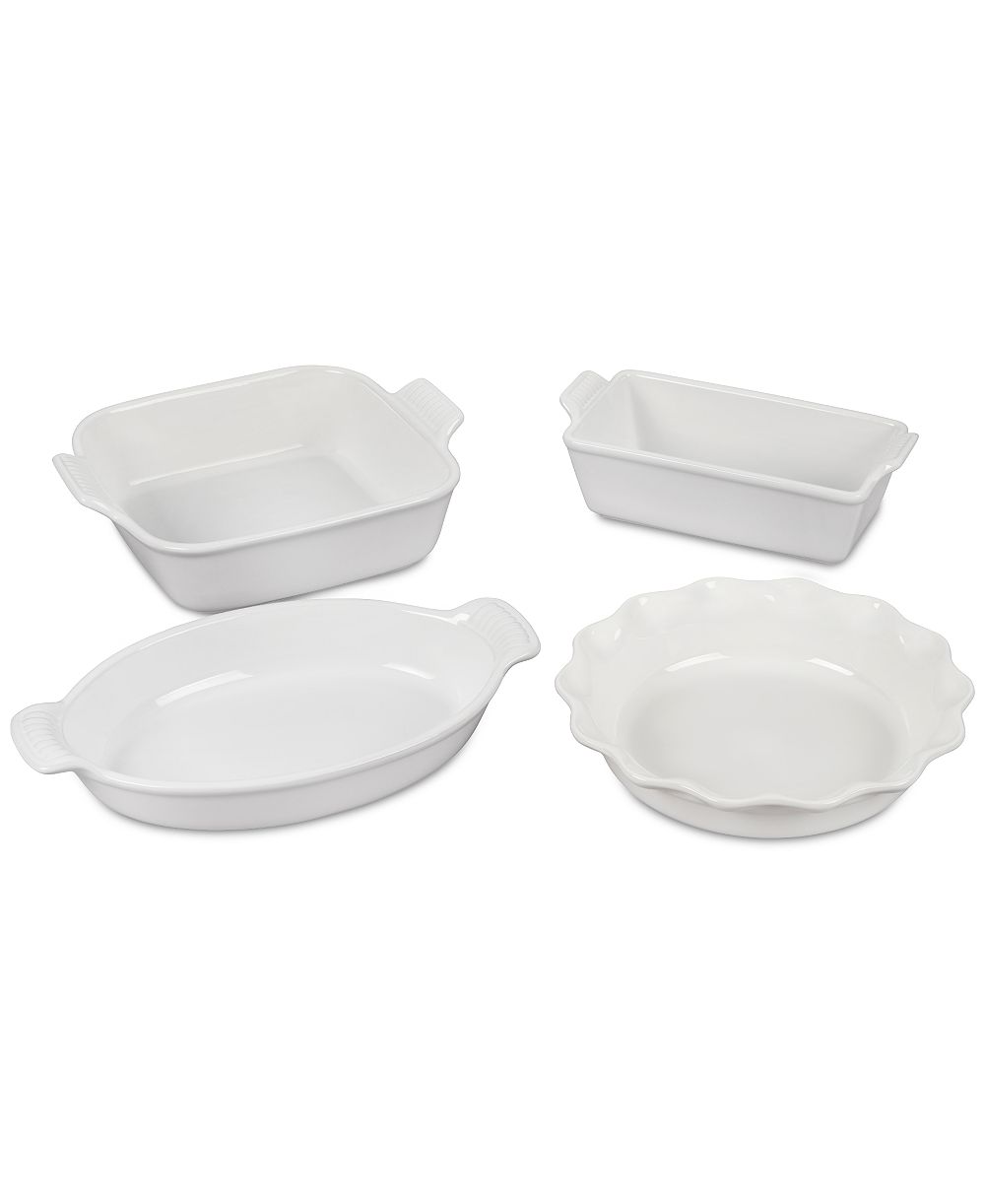 Le Creuset Heritage Stoneware 4-Piece Bakeware Essentials Set