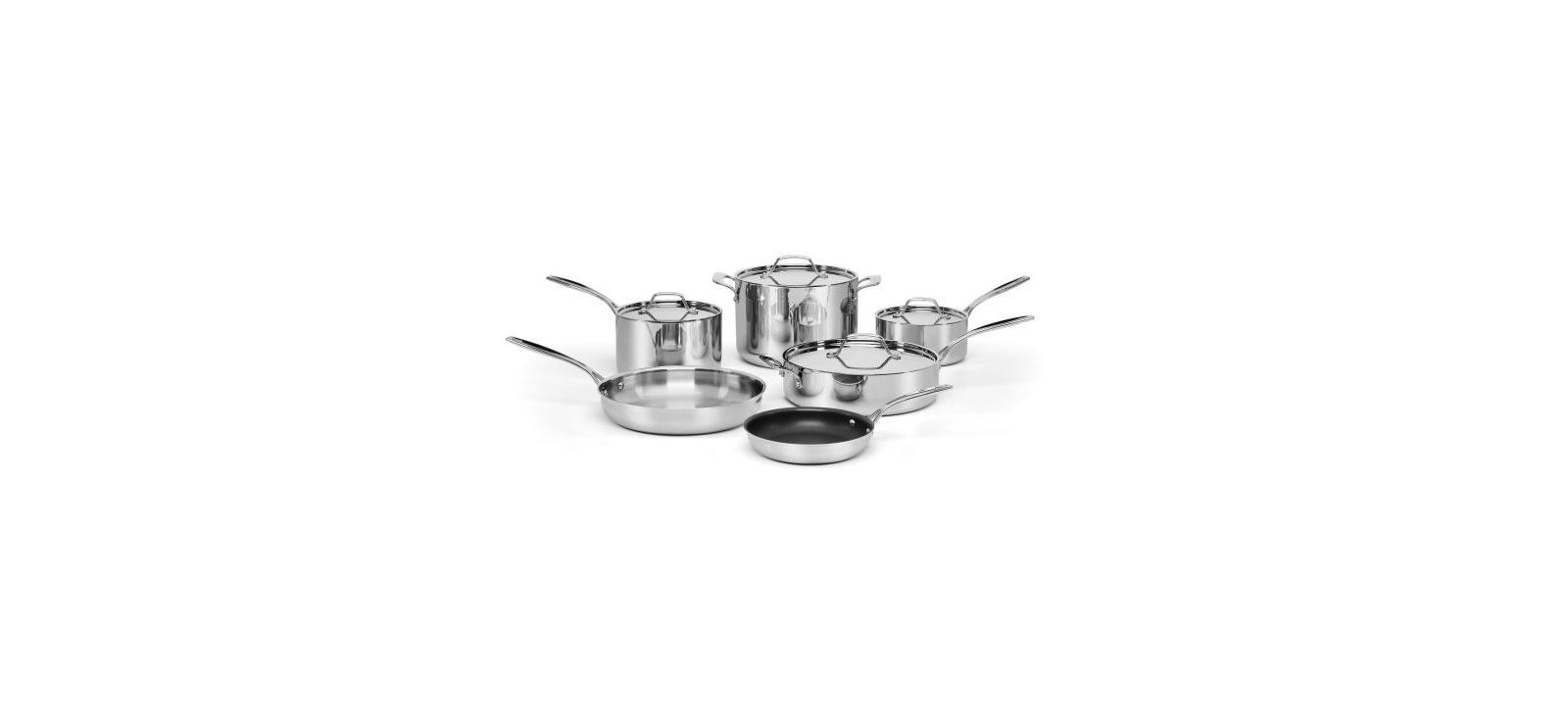 Cuisinart Custom-Clad 5-Ply Stainless Steel 10 Piece Cookware Set