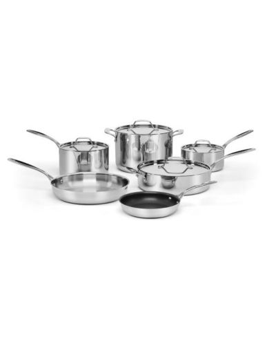Cuisinart Custom-Clad 5-Ply Stainless Steel 10 Piece Cookware Set