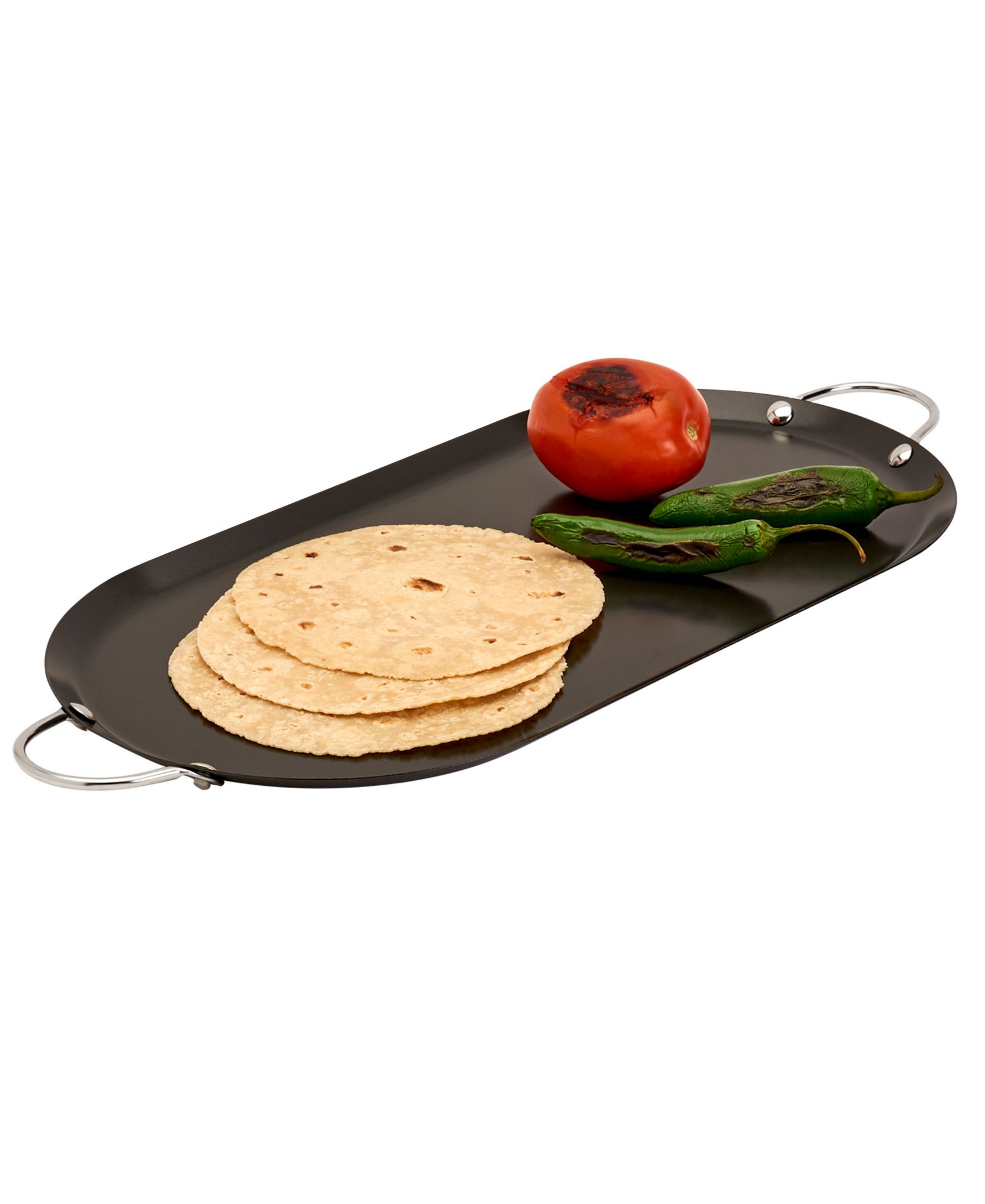 INFUSE Latin Aluminum 15.75" x 7.75" Oval Comal