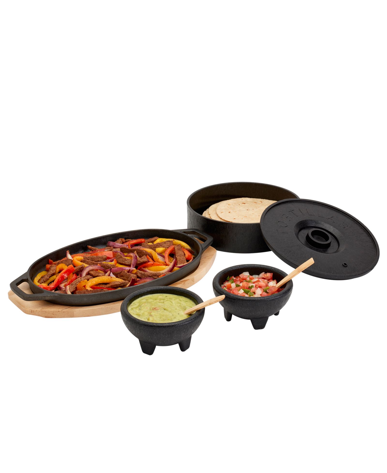 Набор для фахиты INFUSE Latin Cast Iron 8 Piece Set