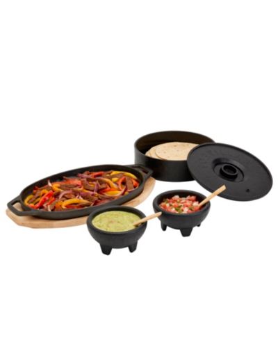 INFUSE Latin Cast Iron 8 Piece Fajita Set
