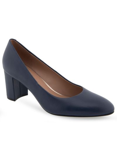 Navy leather
