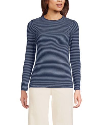 Deep sea navy thin stripe