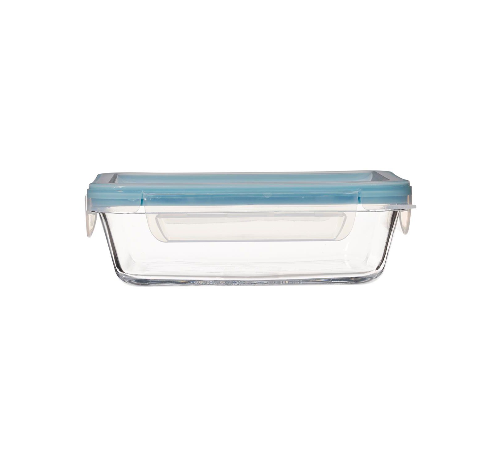 Anchor Hocking Glass 6 Cup Rectangle Food Storage with Truelock Locking Lid, 2 Piece Set