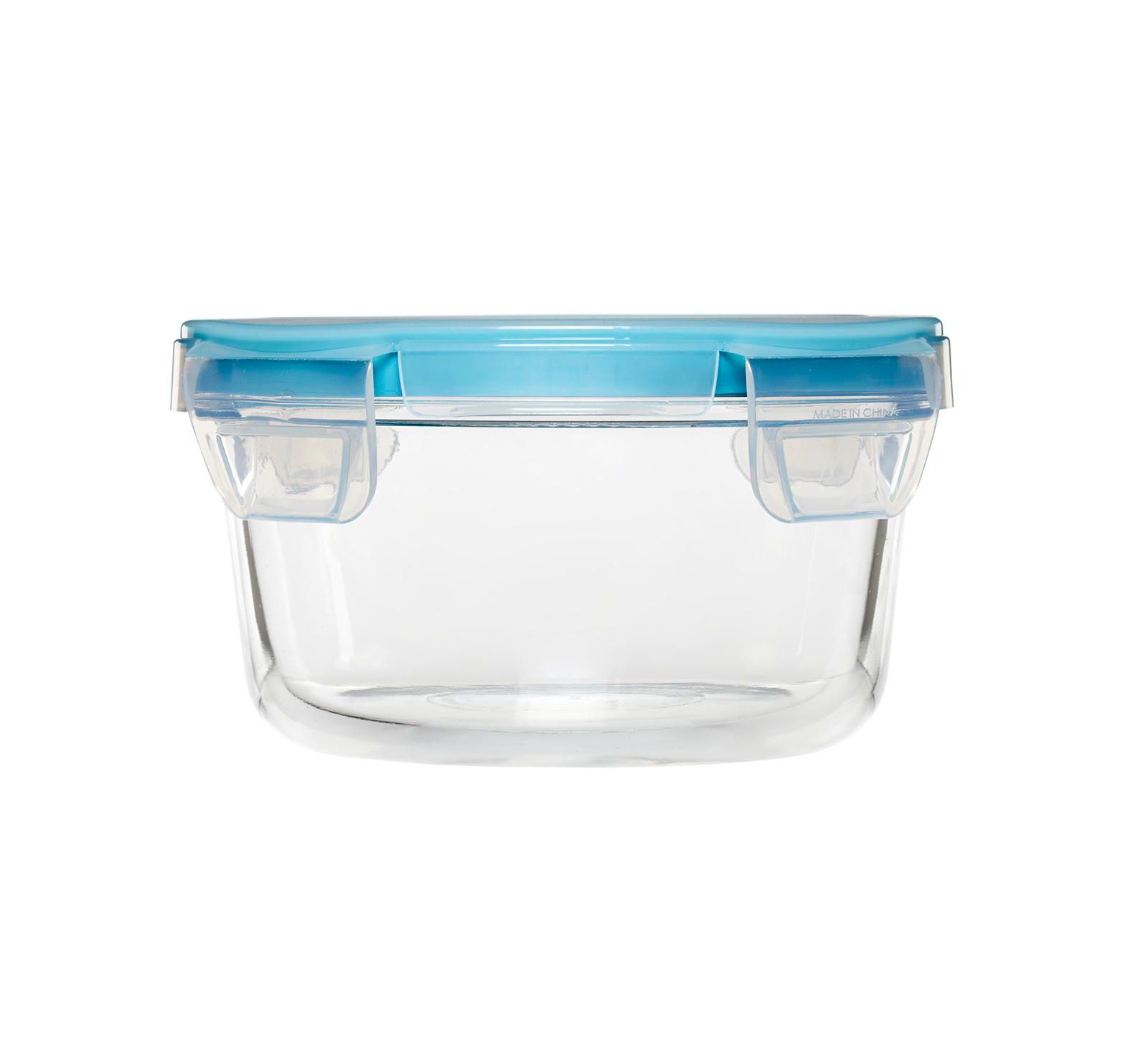 Anchor Hocking Glass 4 Cup Round Food Storage with Truelock Locking Lid, 2 Piece Set