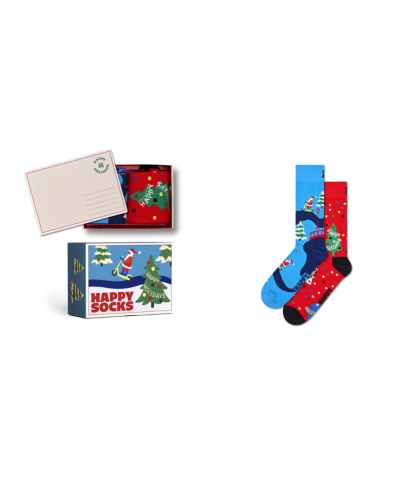Подарочный набор носков Happy Socks Happy Holidays для мужчин, 2 штуки