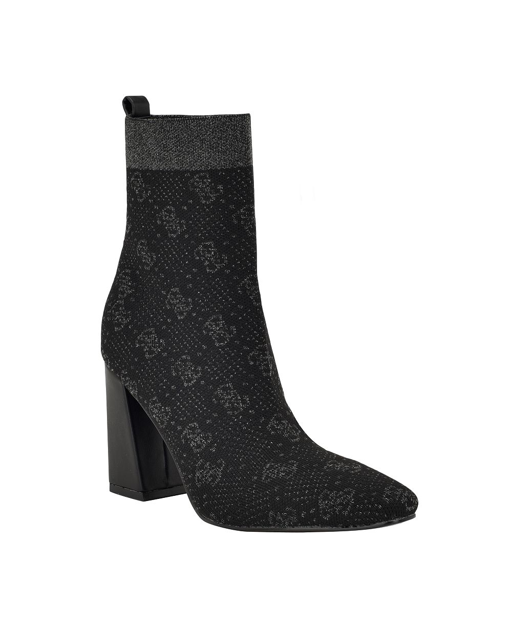 Женские ботильоны GUESS Women's Yonel Block Heel Stretch Knit Logo