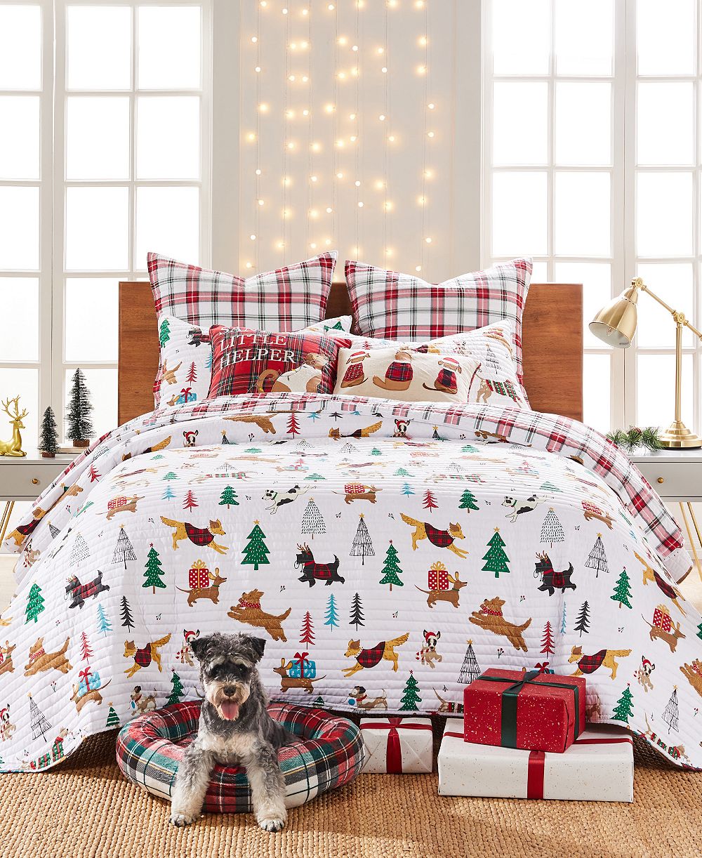 Комплект покрывал Levtex Home Jingle Paws Reversible 3-Pc., King/California King
