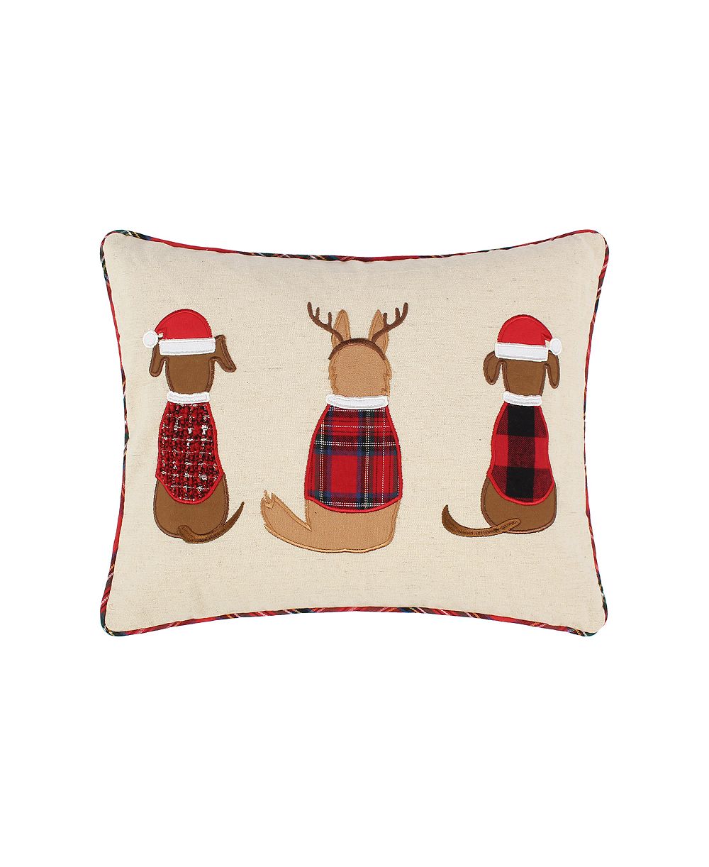 Levtex Jingle Paws аппликация декоративная подушка, 14" x 18"
