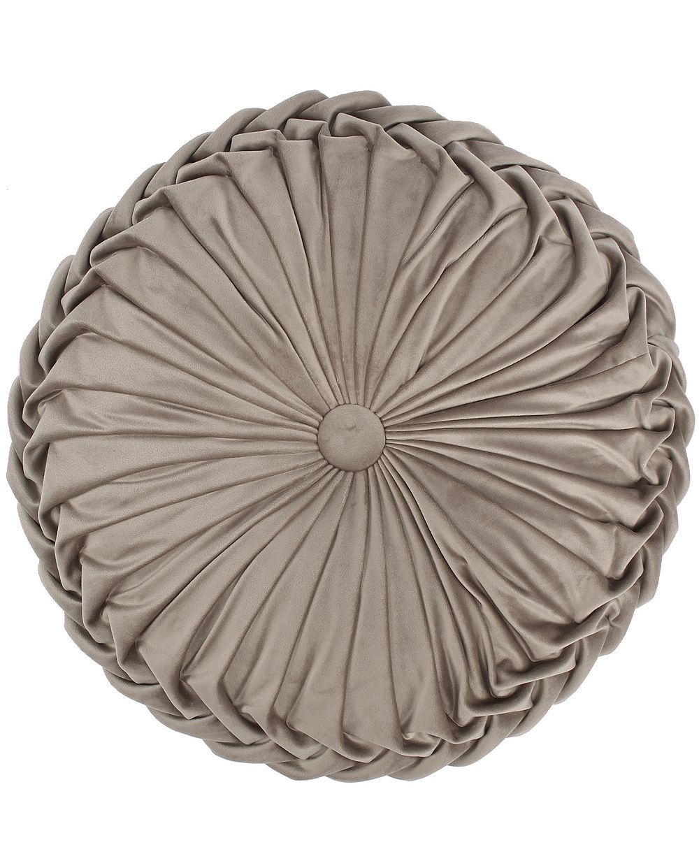 Levtex Pisa Pleated Button TuftedDecorative Pillow, 16" Round