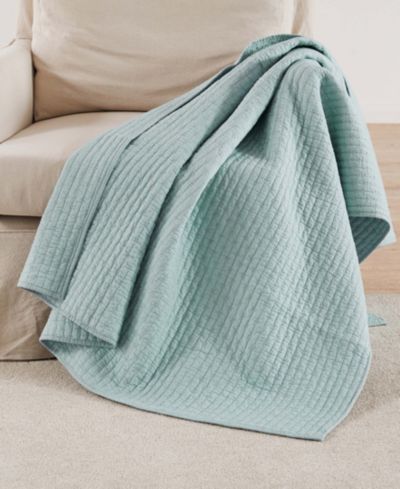 Levtex Cross Stitch Reversible Quilted Throw, 50" x 60"