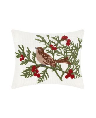 Levtex Winterberry Forest вышитая декоративная подушка, 14" x 18"