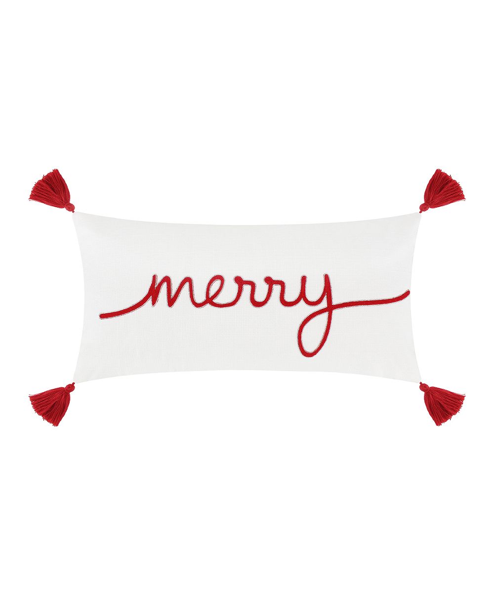 Levtex All Is Bright Tassel Embroidered Decorative Pillow, 12" x 24"