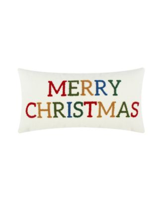 Levtex Festive Baubles Merry Christmas декоративная подушка, 12" x 24"