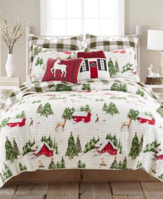 Levtex Home Tatum Pines Holiday Reversible 3-Pc. Quilt Set, King/California King
