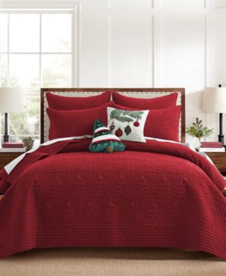 Levtex Home O Christmas Tree Stitching 3-Pc. Quilt Set, Full/Queen