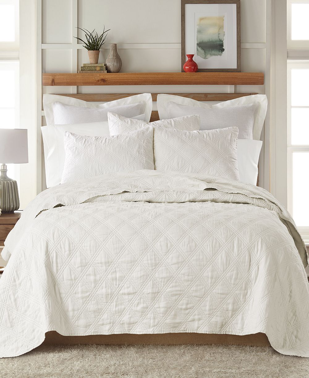Levtex Home Washed Linen Relaxed Textured Quilt, Twin/Twin XL