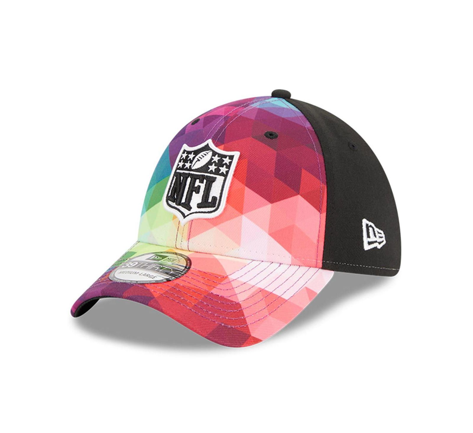 Men's and Women's New Era Multicolor, Black Shield Merchandise 2023 NFL Crucial Catch 39THIRTY Flex Hat