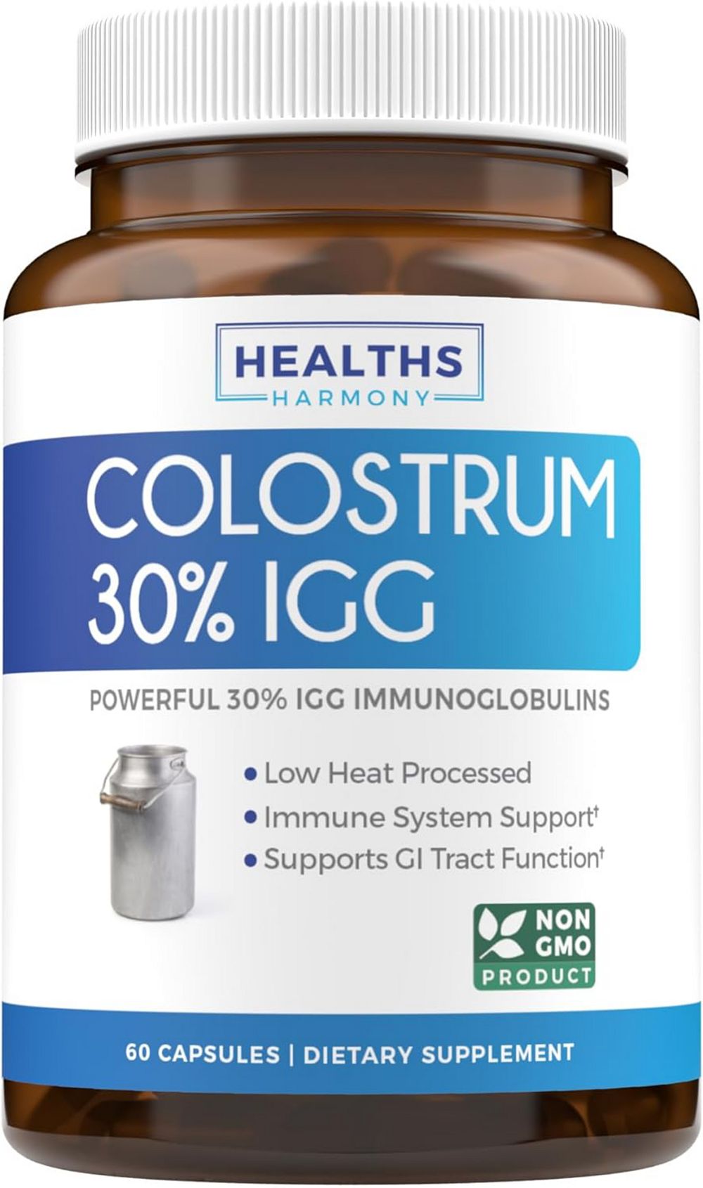 Healths Harmony Колострум, 30 капсул IGG, добавка для здоровья кишечника и иммунитета