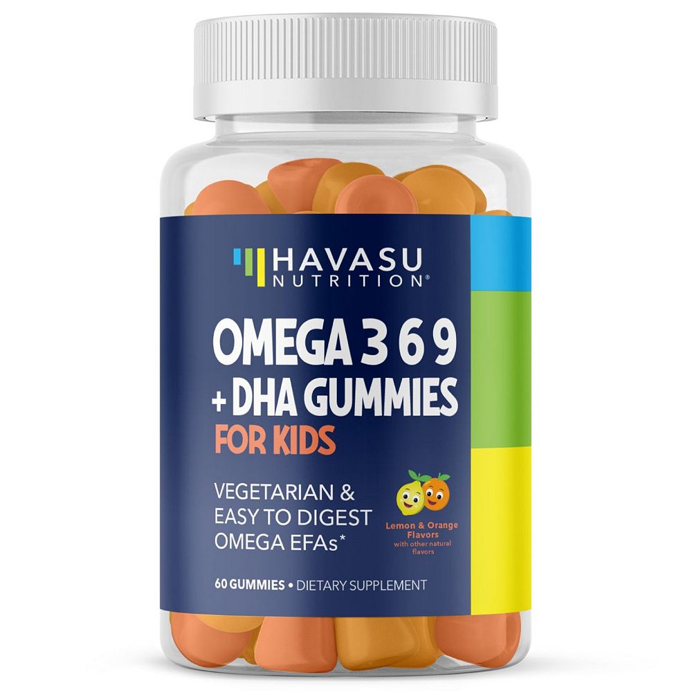 Детские жевательные витамины Omega Gummies Lemon & Orange, Havasu Nutrition, 60ct