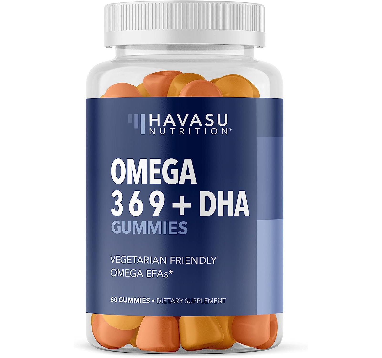 Omega + DHA Gummies, Lemon & Orange Flavor, Havasu Nutrition, 60ct