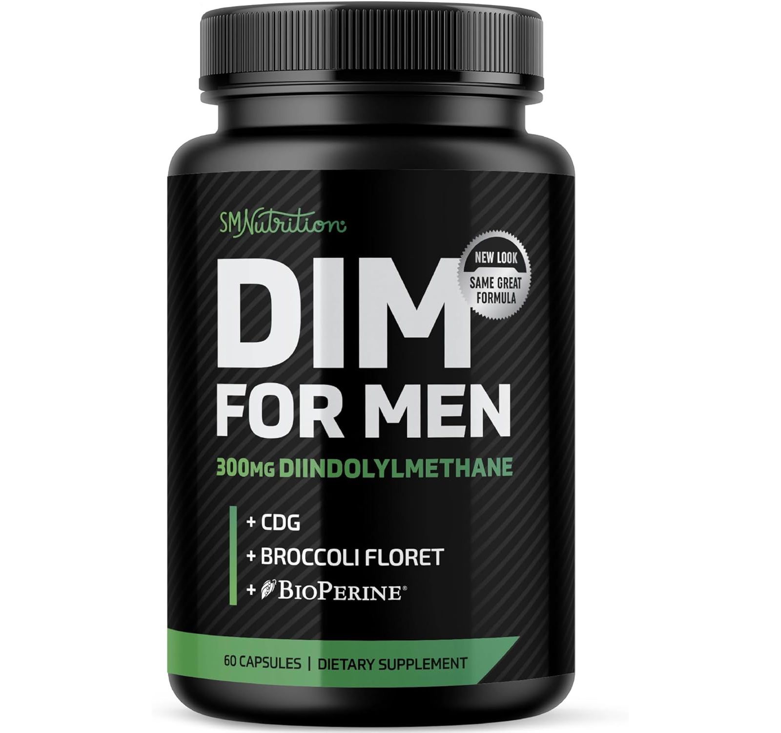 DIM 300mg For Men, Estrogen Blocker & Aromatase Inhibitor, Men s Hormone Balance & Fitness Booster Supplement с Diindolylmethane, SMNutrition, 60ct